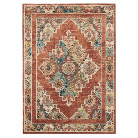 UNITED WEAVERS OF AMERICA 1 ft. 10 in. x 3 ft. Marrakesh Dame Brick Rectangle Accent Rug 3801 30533 24